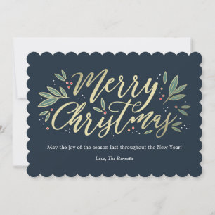 Seasonal Glow EDITABLE COLOR Christmas Card