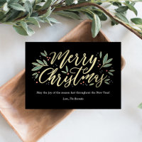 Seasonal Glow EDITABLE COLOR Christmas Card