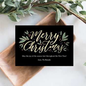Seasonal Glow Editable Color Christmas Card by berryberrysweet at Zazzle