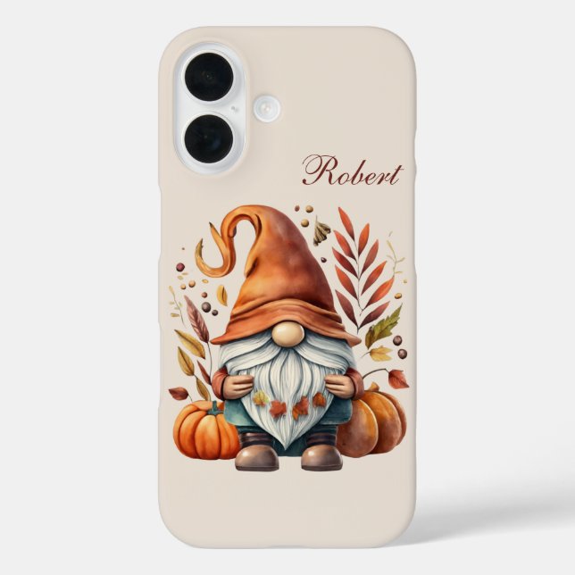 Seasonal gnome add name Case-Mate iPhone case (Back)