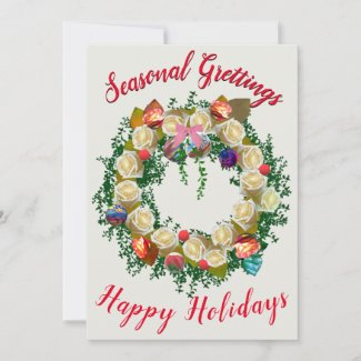Seasonal Greetings Happy Holidays Thank You Card