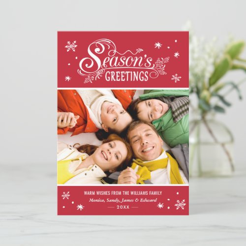 Seasonal Greetings Merry Christmas Holiday Photo