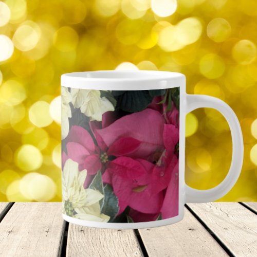 Seasonal Holidays Poinsettias Floral Giant Coffee Mug