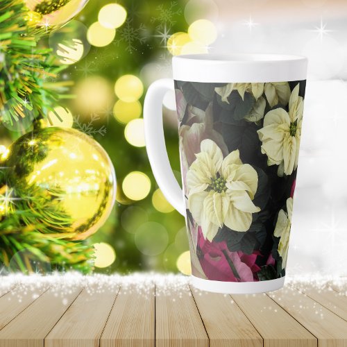 Seasonal Holidays Poinsettias Floral Latte Mug