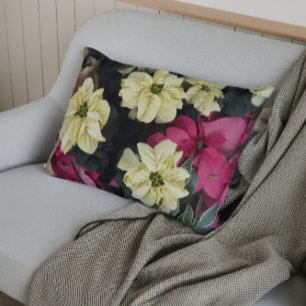 Seasonal Holidays Poinsettias Floral Pillow Case