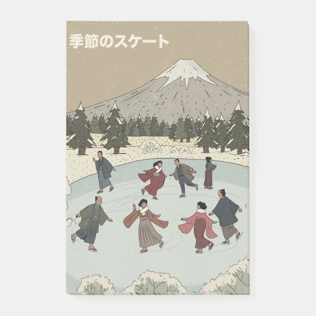 Seasonal Ice Skating Post-it Notes (Front)