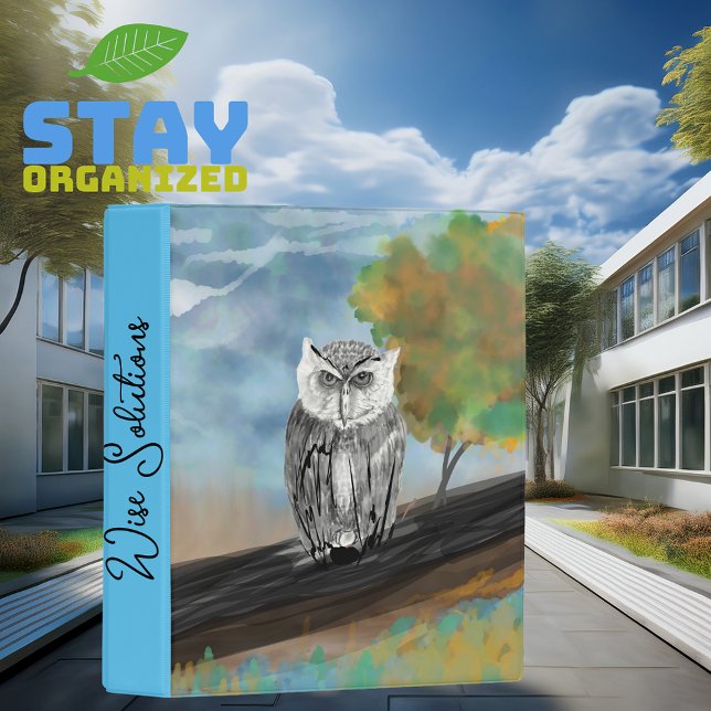 Seasonal Owl Print Mini Binder (Wise Solutions - Stay Organized Binder)