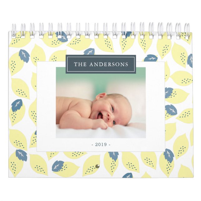 Seasonal Pattern Background Photo Calendar (Cover)