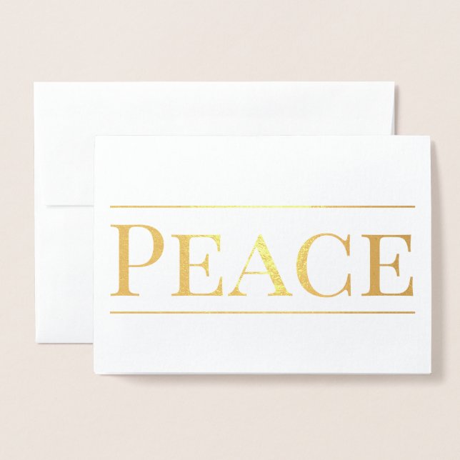 Seasonal PEACE Foil Card (Front With Envelope)