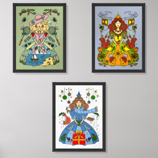 Seasonal set for Summer, Fall and Winter