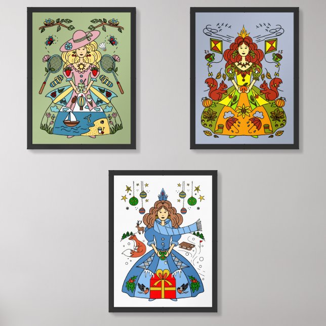 Seasonal set for Summer, Fall and Winter (Front)