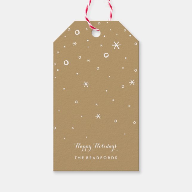 Seasonal Sparkle Holiday Gift Tags (Front)
