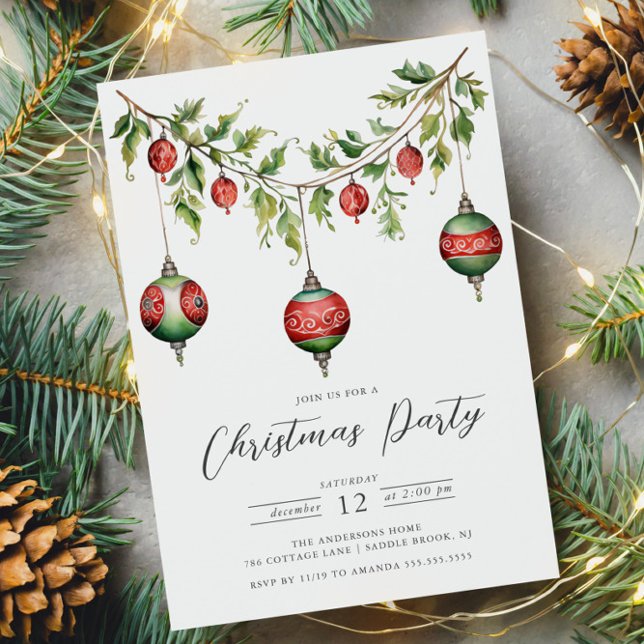 Seasonal Splendor Christmas Party Invitation (Creator Uploaded)