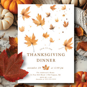 Seasonal Splendor Thanksgiving Dinner Invitation