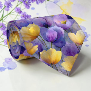 Seasonal Spring Colorful Floral Necktie Tie