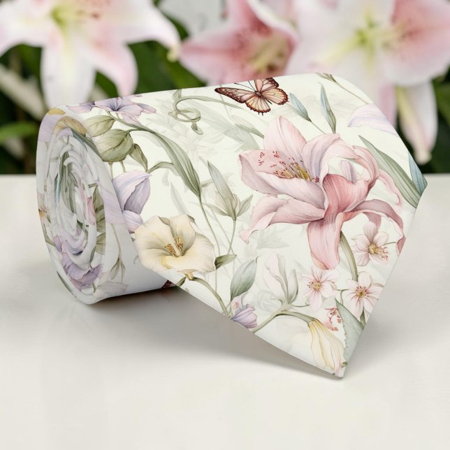 Seasonal Spring Floral Necktie Tie (Creator Uploaded)