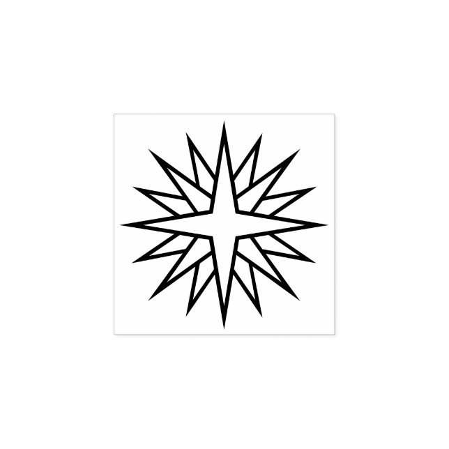 Seasonal Star Decor Rubber Stamp (Imprint)