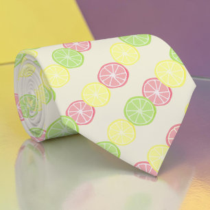 Seasonal Summer Citrus Fruit Necktie Tie