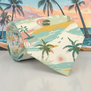 Seasonal Summer Palm Trees Necktie Tie