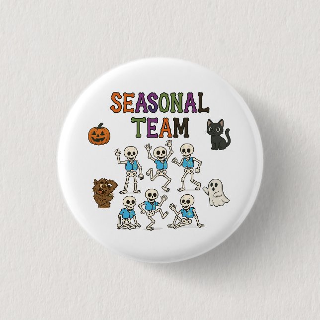 Seasonal Team Halloween  Button (Front)