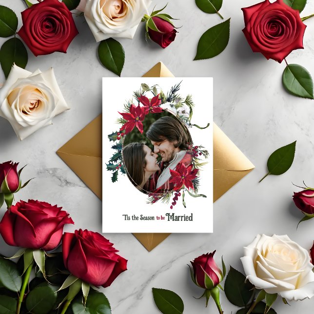 Seasonal to be Married Floral Photo Wedding Invitation (Creator Uploaded)