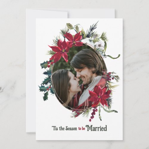 Seasonal to be Married Floral Photo Wedding Invitation