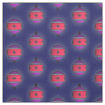 Seasonal Tree Ornaments Christmas Decor on Blue Fabric