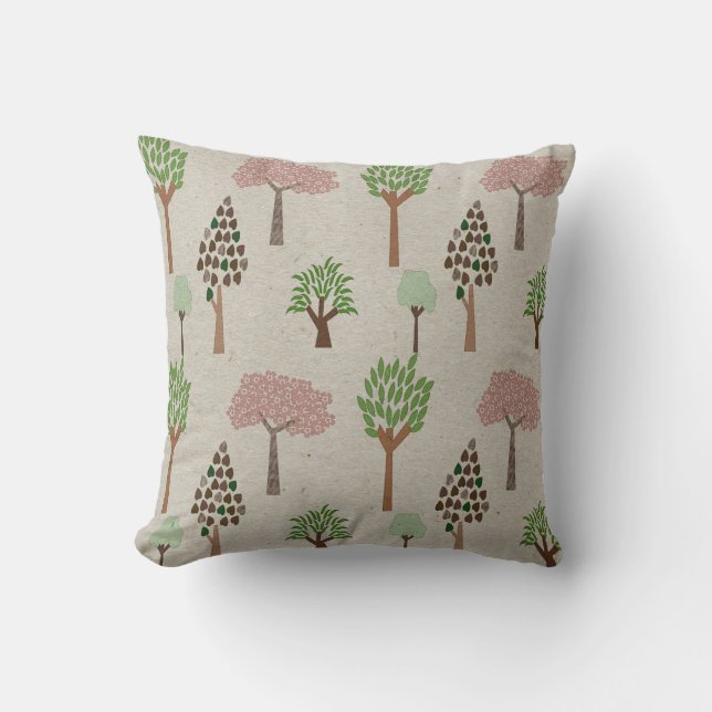 Seasonal Trees Accent Pillow (Front)