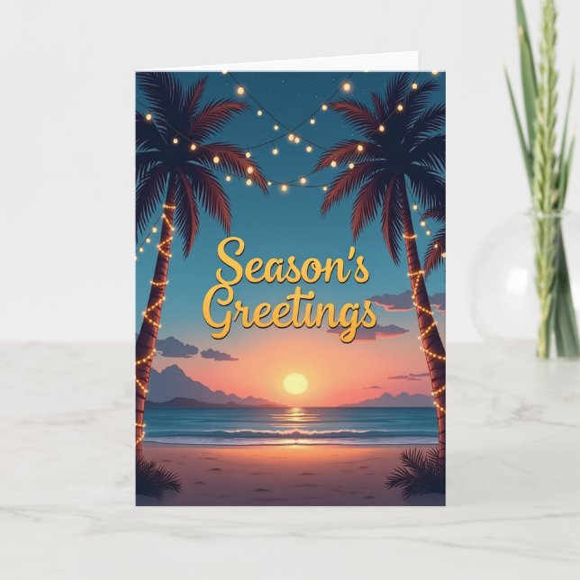 Seasonal Tropical Greetings Card (Front)