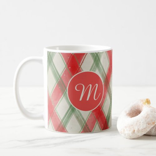 Seasonal unique red and green pattern Christmas Coffee Mug