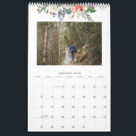 Seasonal Watercolor Foliage Monthly Photo Calendar<br><div class="desc">Customize with 14 or more of your own photos including front and back covers. Customize the layout of the days as well.</div>