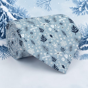 Seasonal Winter Pattern Necktie Tie