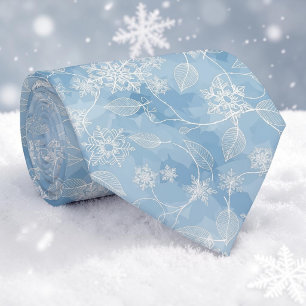 Seasonal Winter Snowflakes Necktie Tie