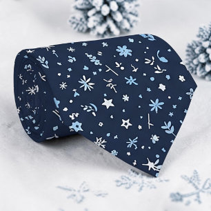 Seasonal Winter Snowflakes Necktie Tie