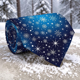 Seasonal Winter Snowflakes Necktie Tie