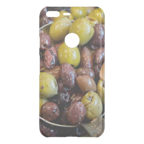 Seasoned black and green olives uncommon google pixel XL case