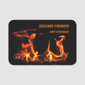 Seasoned Firewood Name Tag