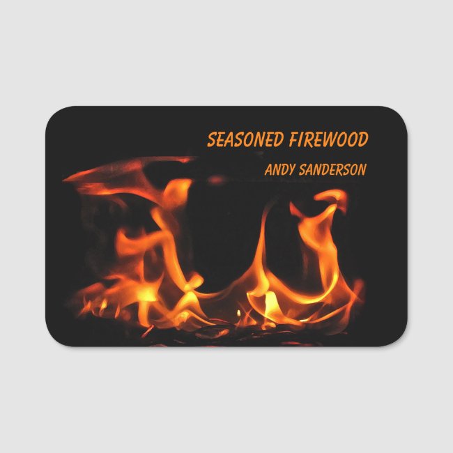 Seasoned Firewood Name Tag