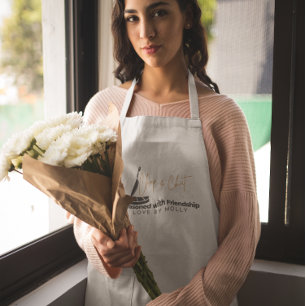 Seasoned with Friendship Chop and chat Long Apron