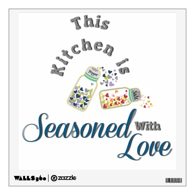 Seasoned With Love Kitchen Wall Decal (Front)