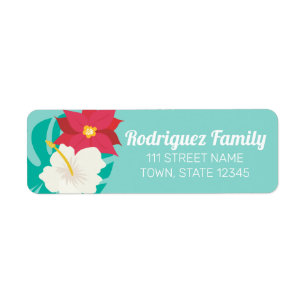 Season's Aloha Hawaiian Address Labels