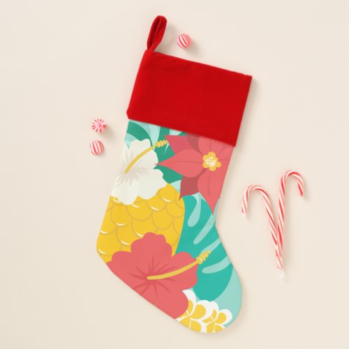 Seasons Aloha Hawaiian Christmas Stocking