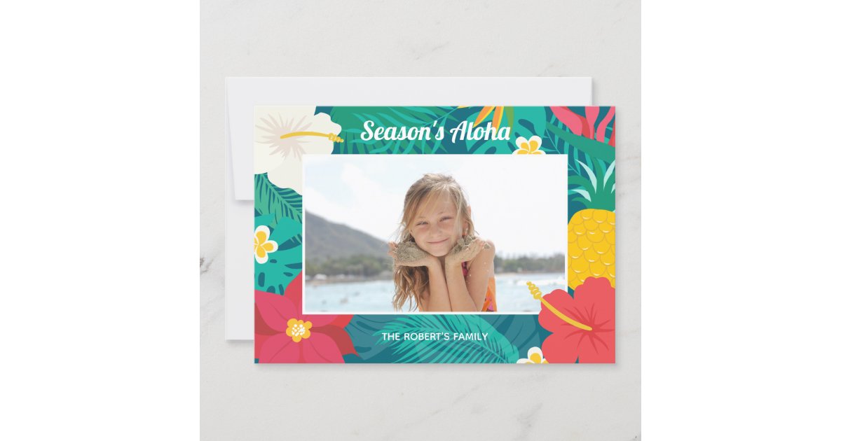 Season's Aloha Hawaiian Invitation 