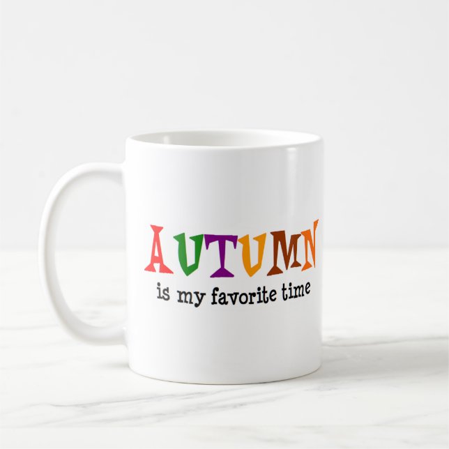 seasons autumn favorite time coffee mug (Left)