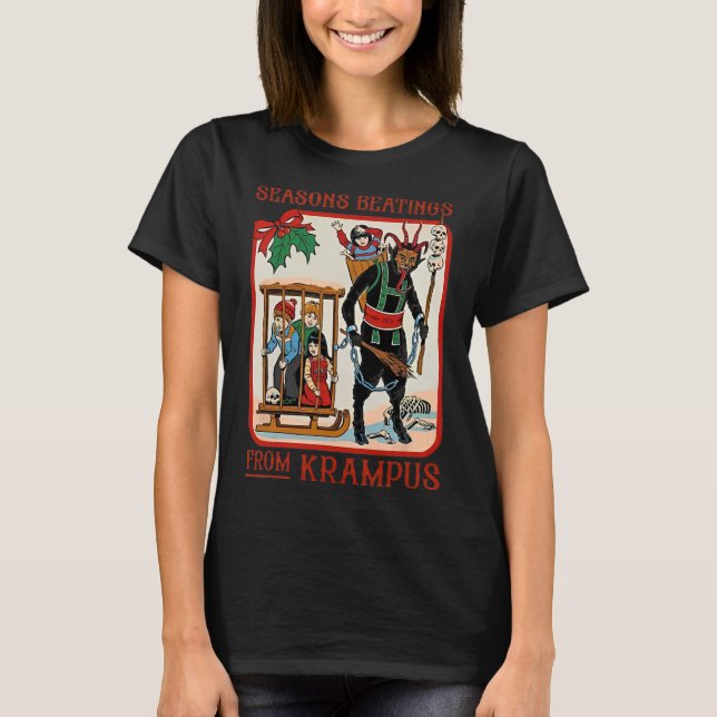 Seasons Beatings From Krampus Christmas  T-Shirt (Front)