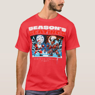 Seasons Beatings Santa Claus vs Krampus T-Shirt