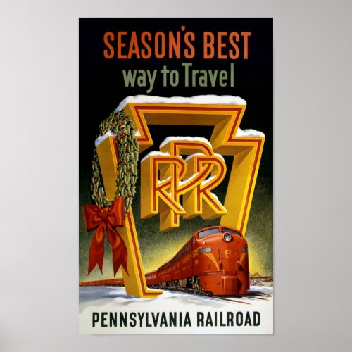 Seasons Best Way to Travel Vintage Poster