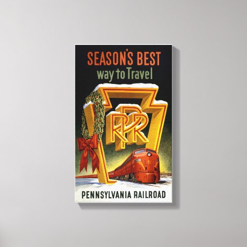 Seasons Best Way to Travel Vintage Poster Canvas Print