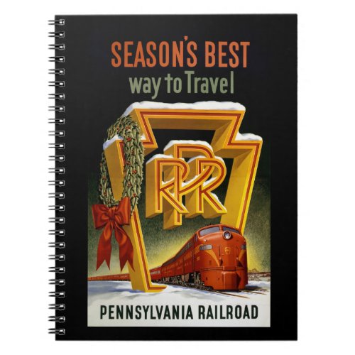 Seasons Best Way to Travel Vintage Poster Notebook