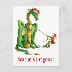 Season's Dragon postcard